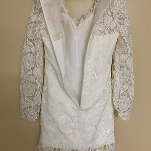 Beautiful white lace dress.